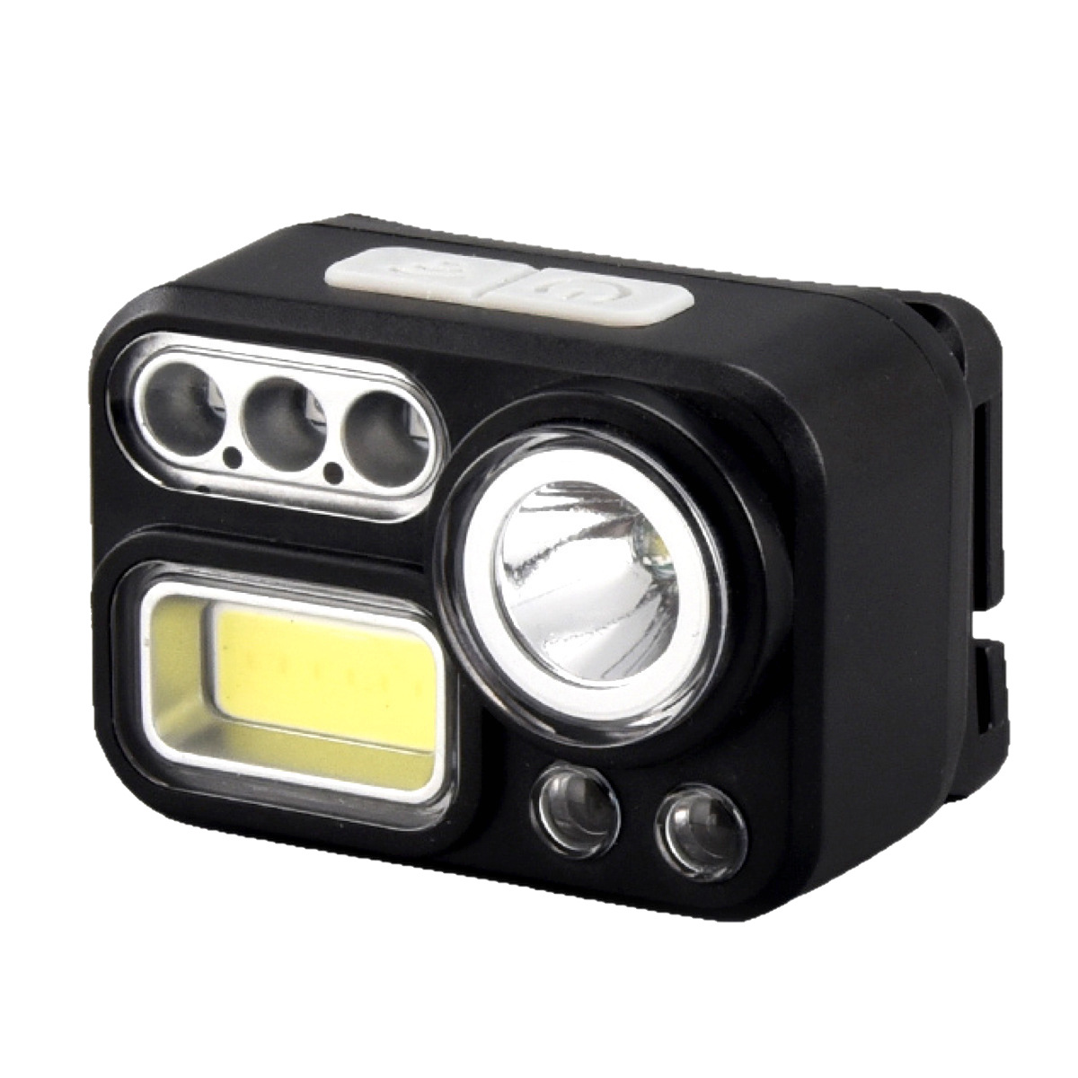 迷你多功能户外感应头灯头戴式照明灯钓鱼头跑步灯锂电led灯