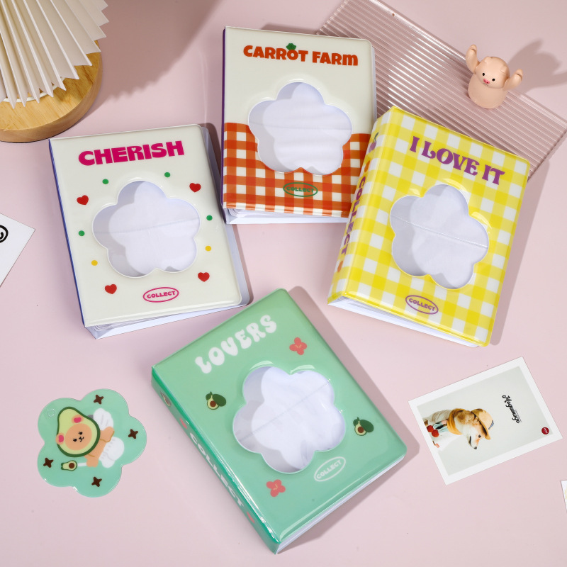 可爱花型镂空3寸相册 学生diy可爱追星礼物便携式收纳相册80入