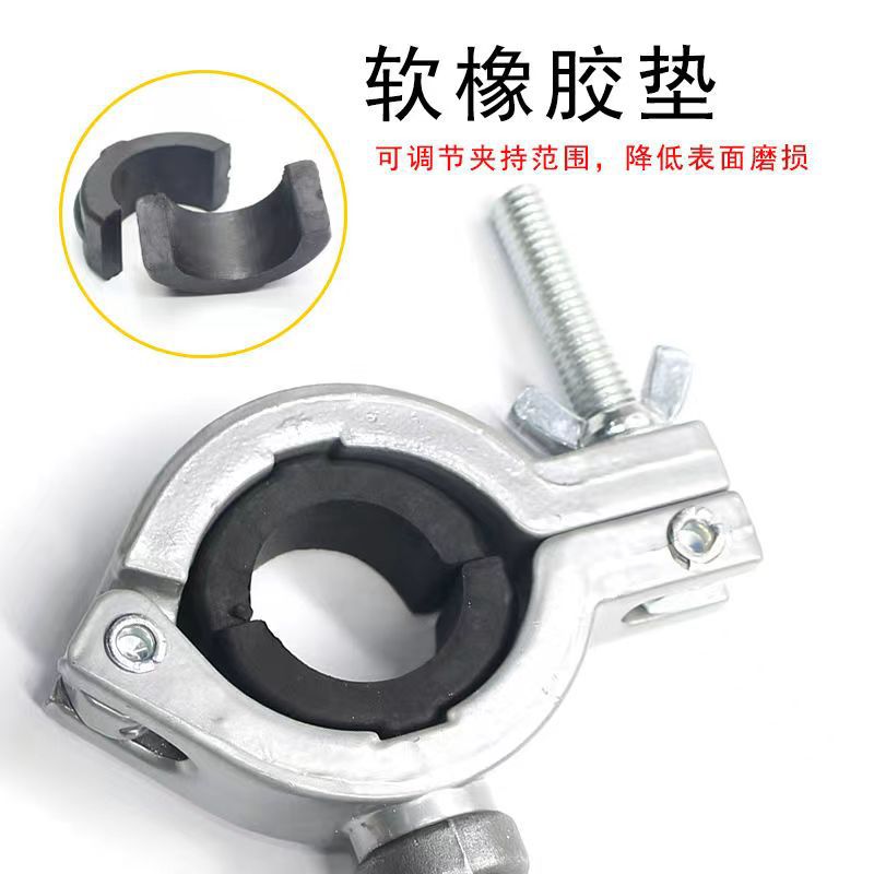 Aluminum alloy multi-functional hand drill, electric grinder, rotating fixed bracket, electric grinder, electric drill table, vise frame Specification drawing