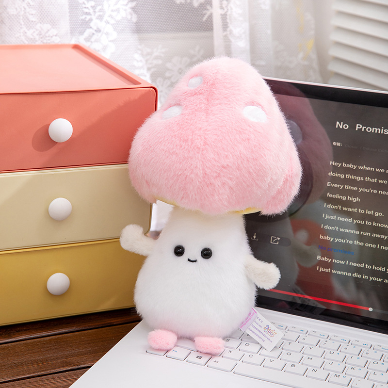 A new 8-inch claw machine doll, a trendy and fashionable ins mushroom plush toy, is a companion and comfort doll for girls Specification image