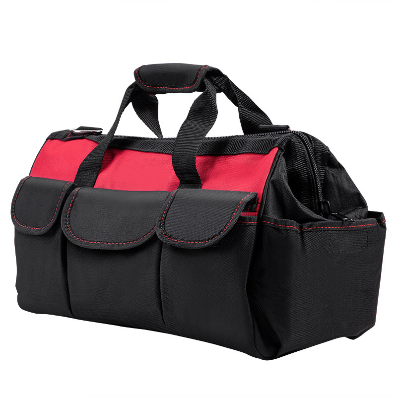 Tool bag for men, multi-functional maintenance and installation, electrician, canvas, large wear-resistant storage bag, tool bag, portable, waterproof, hand-held details Picture