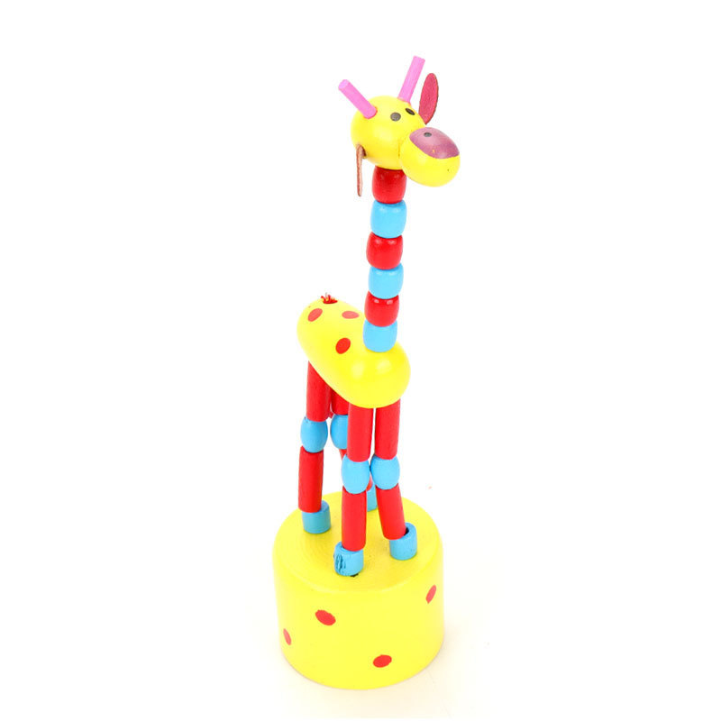 Wooden giraffe animal dolls, creative toys that can twist, small gifts for kindergarten children, student gifts and prizes Item Picture