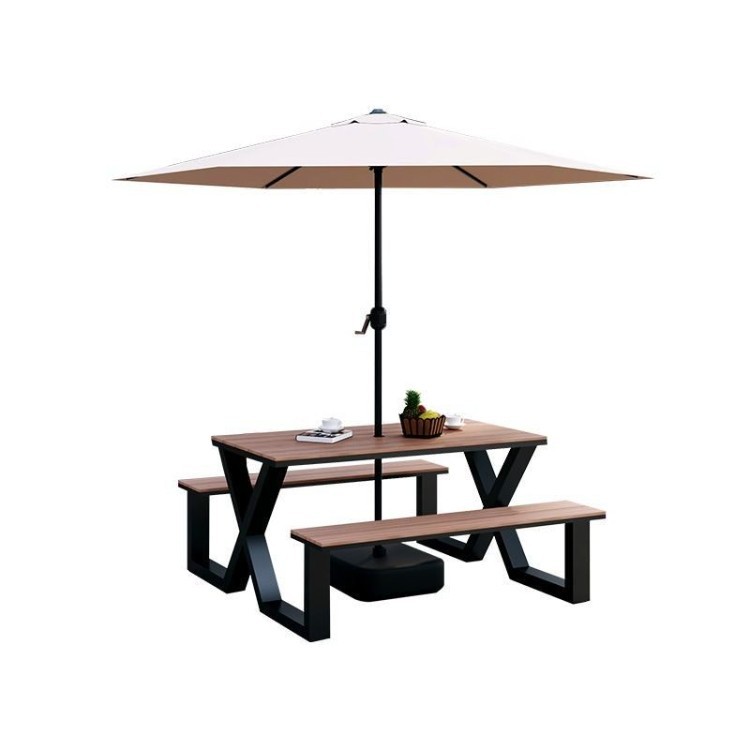 Star Factory Courtyard Homestay Villa Beach Leisure Outdoor Hotel Sunshade Umbrella Central Column Umbrella Integrated table and Chair Item Picture