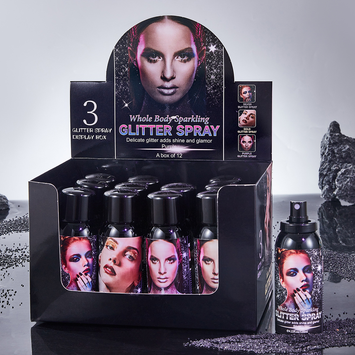 【跨境专供】FORMBO化妆闪粉喷雾高光自然立体持久提亮闪粉批发