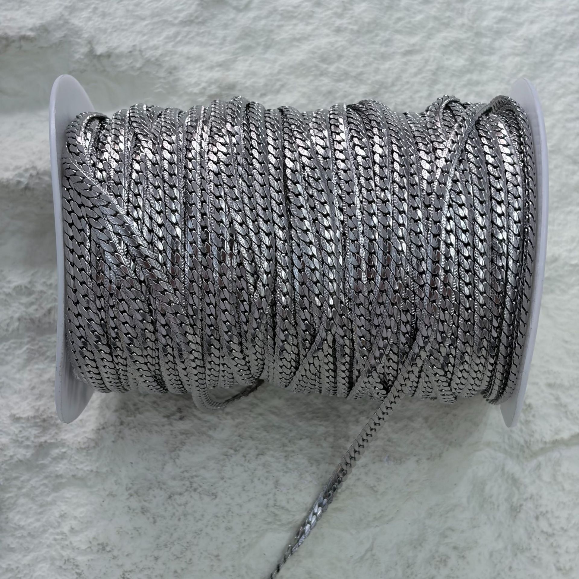 Encrypted NK snake bone chain, titanium steel flat snake chain, diy jewelry accessories, coiled plain chain, necklace, bracelet, chain wholesale