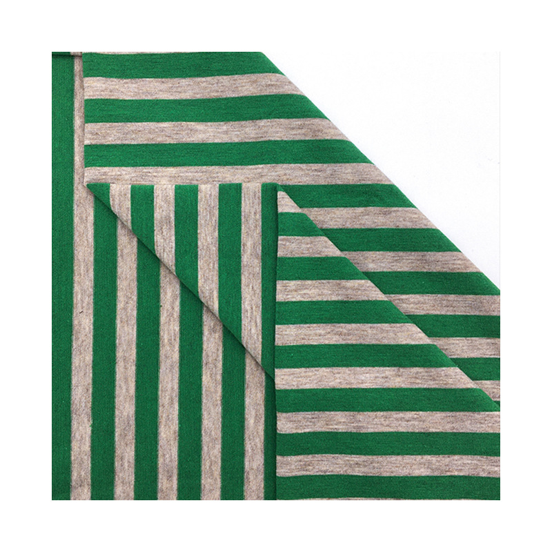 32-count colored cotton pull frame 180g elastic dyed horizontal striped sweatshirt fabric knitted striped T-shirt fabric Application Scenario