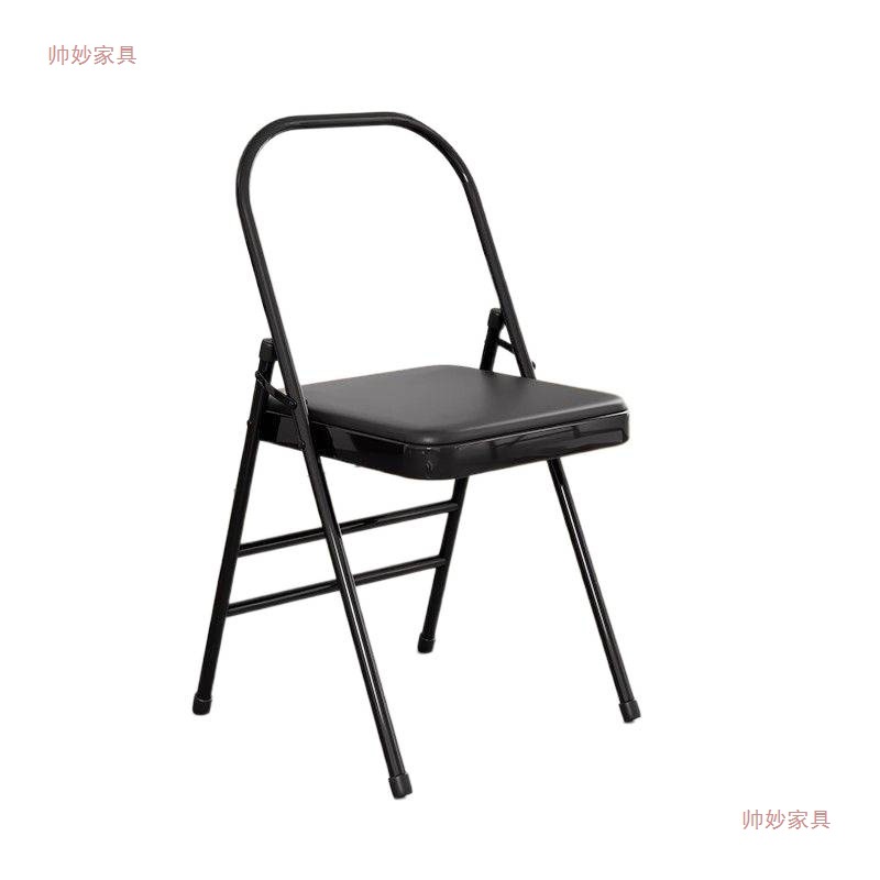 Thickened Yoga chair, Iyengar assistive devices yoga chair, PU surface professional yoga chair, auxiliary chair, folding chair Item Picture