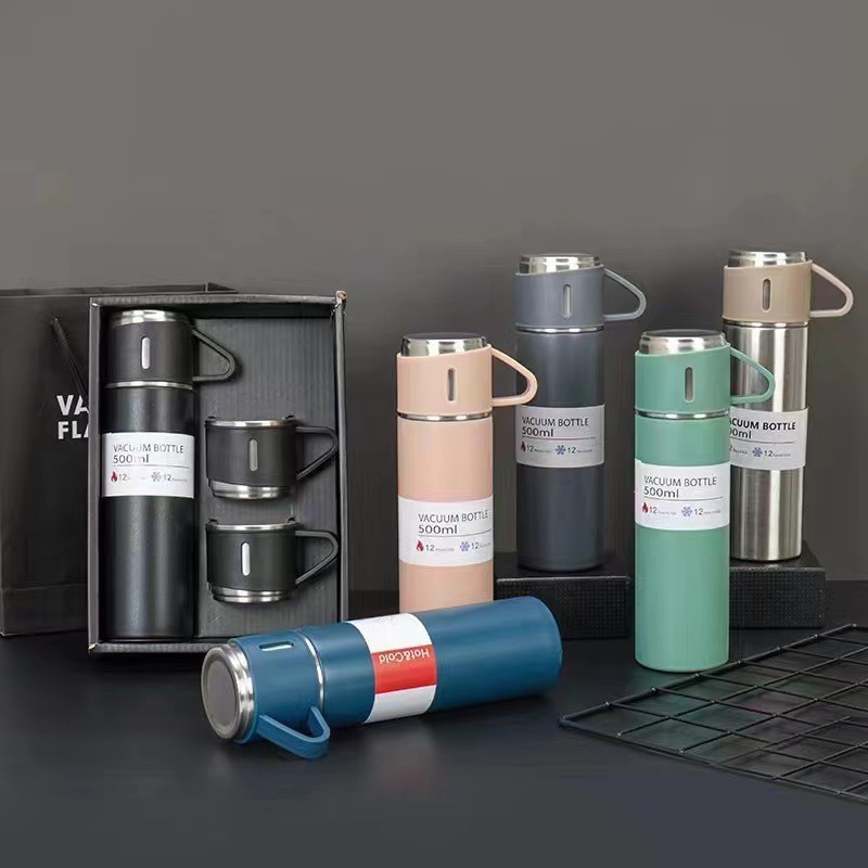 304 stainless steel insulated cup, tea cup, three-lid business gift box set, outdoor water cup, event gift wholesale Application Scenario