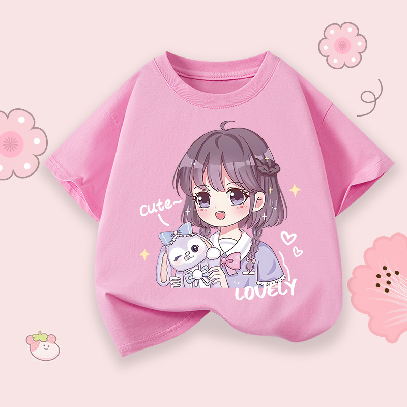 童装女童短袖韩版/短袖/衣服儿童短袖韩版/短袖清仓/短袖儿童产品图