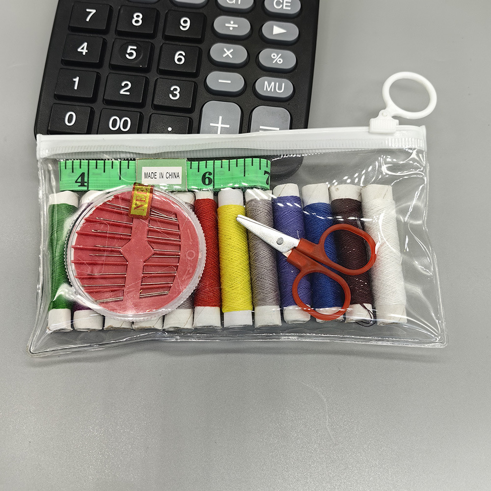 Wholesale PVC transparent sewing kits, household sewing needle and thread tool sets, and sewing kits details Picture