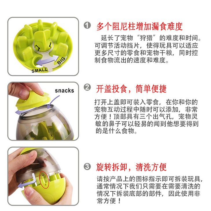 New types of pet educational toys for foreign trade, such as dog toy balls, leak-proof dolls, cat toys, dog biting training, and leak-proof devices Specification image