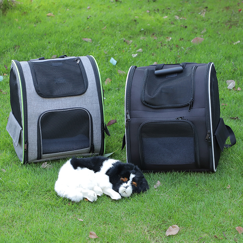 Rongka Pet Cross-border Double-Back Extendable Pet Bag, Foldable Portable Cat Bag, Large Capacity Double-Shoulder Pet Bag, Pet Travel Cat Bag