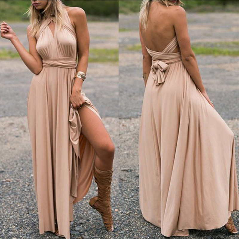 Amazon's best-selling European and American dresses, featuring multiple ways to wear, cross-rope backless and sexy bandage dresses full figure
