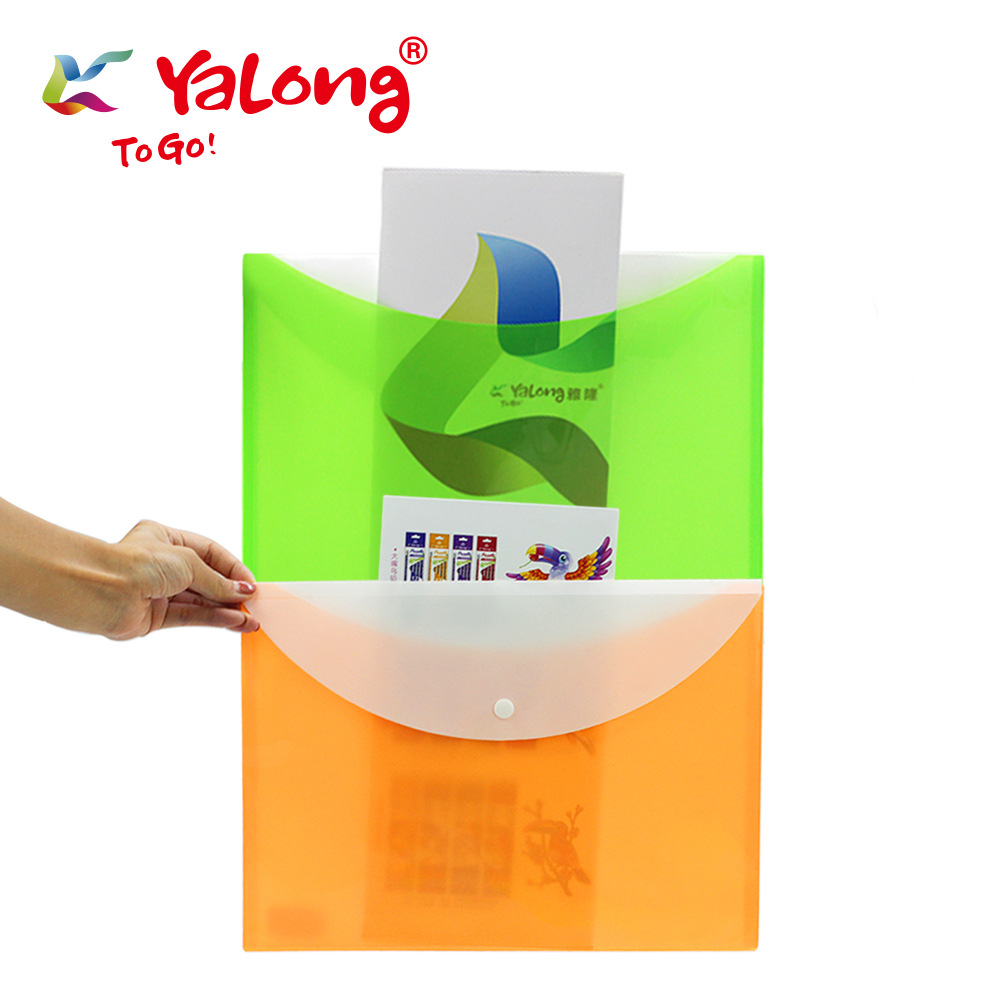 Yalong Cross-border Practical A4 double-sided double-layer 4-color 16C file bag folder Office supplies file bag details Picture
