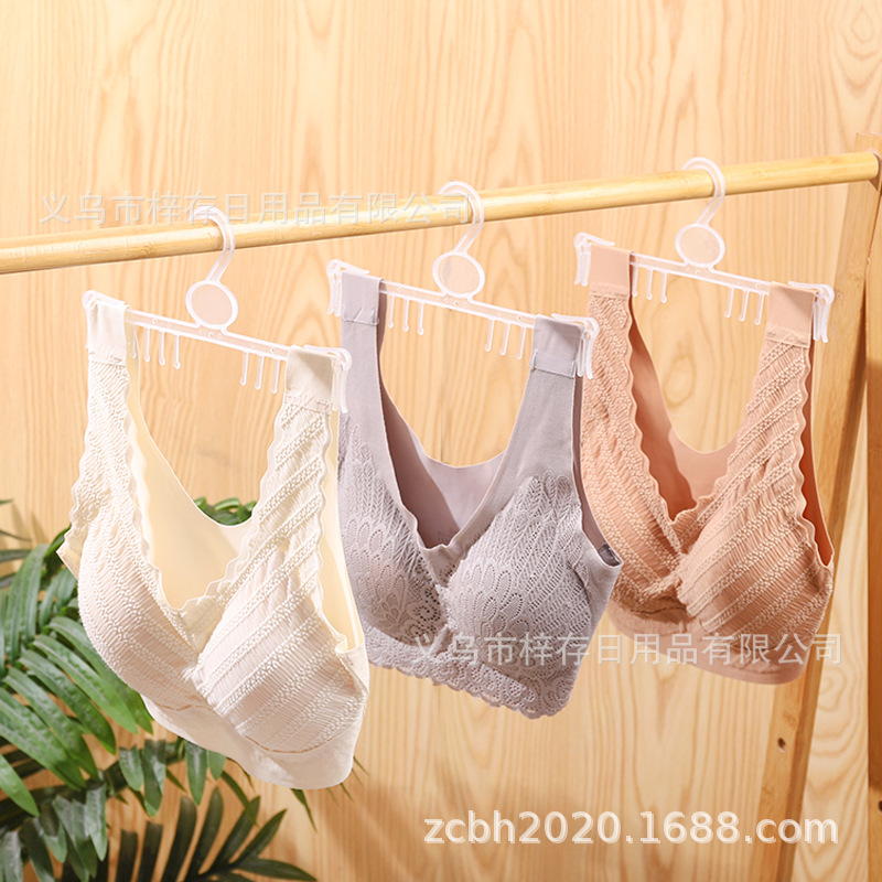 Wholesale of multi-functional transparent clothes hangers for foreign trade plastic inner hangers, underwear hangers, bra clothing stores, clothes supports details Picture