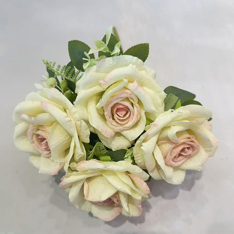 4公分玫瑰花头/玫瑰/花杆/竹木/电镀玫瑰花细节图