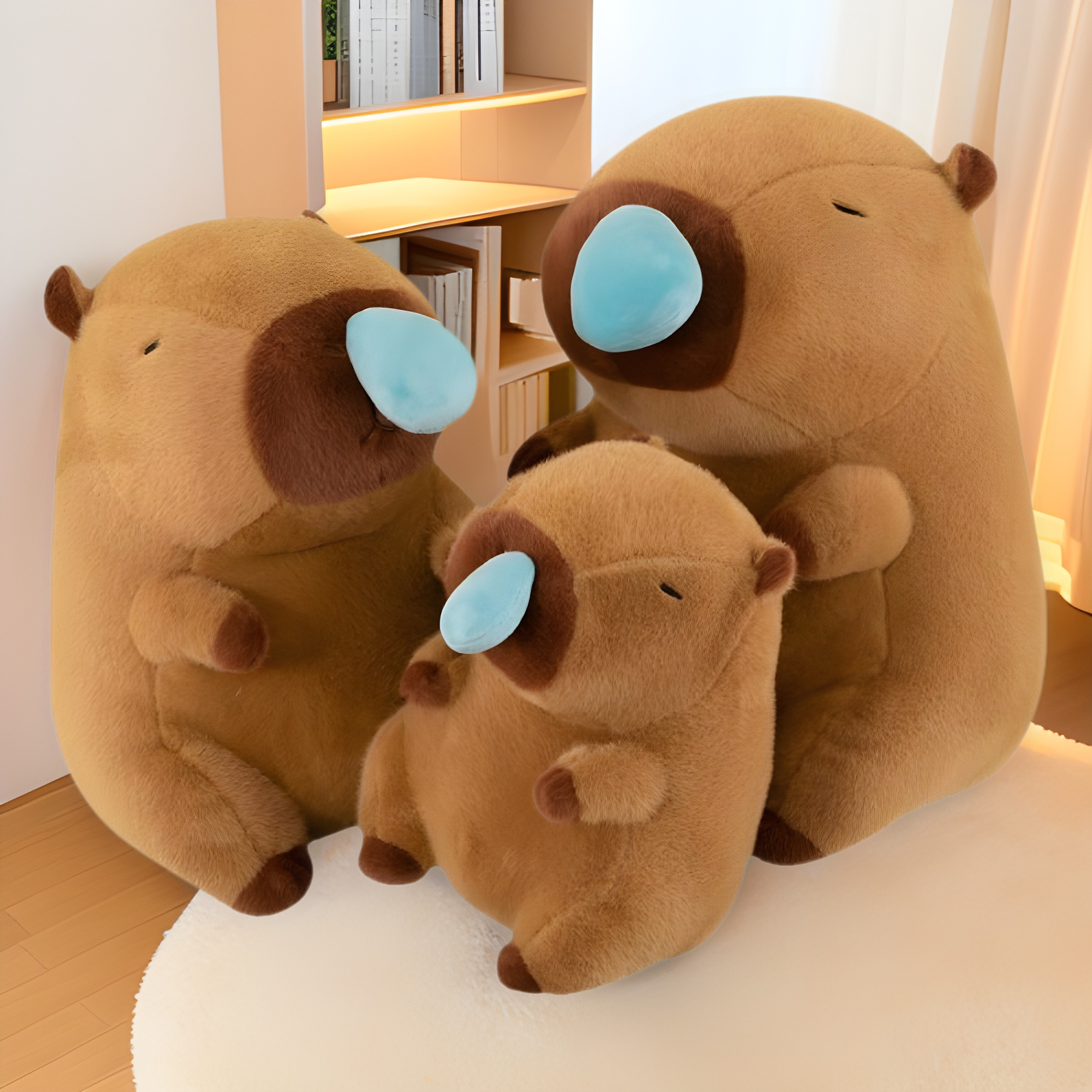 网红大号卡皮巴拉公仔水豚鼻涕玩偶毛绒玩具摆件送女孩子礼物批发