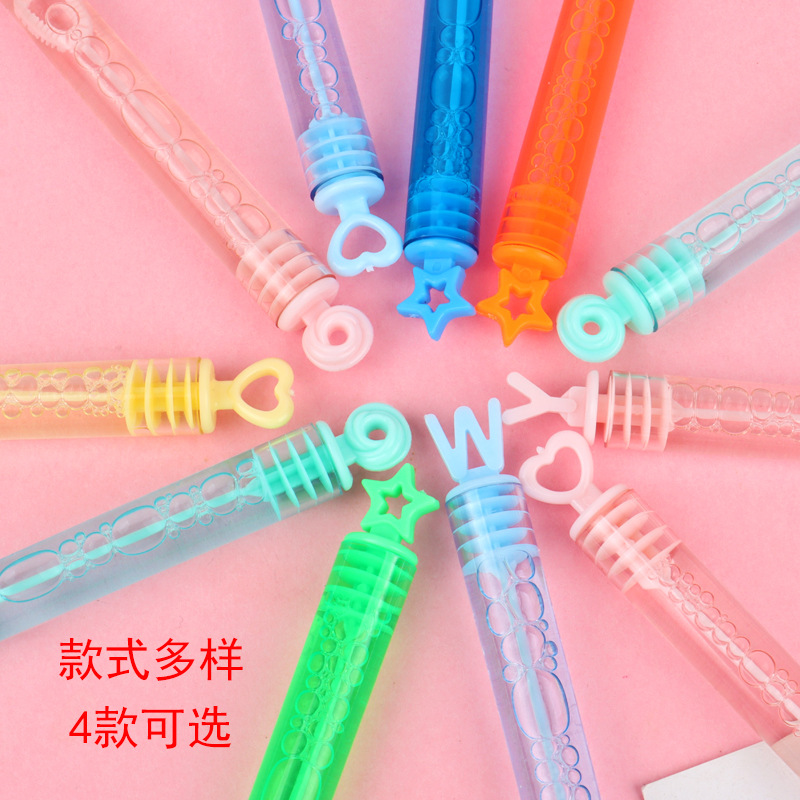 Mini heart-shaped test tube bubble sticks, Internet celebrity girl heart bubble water, 48 pieces each, 10CM outdoor toys wholesale Specification image