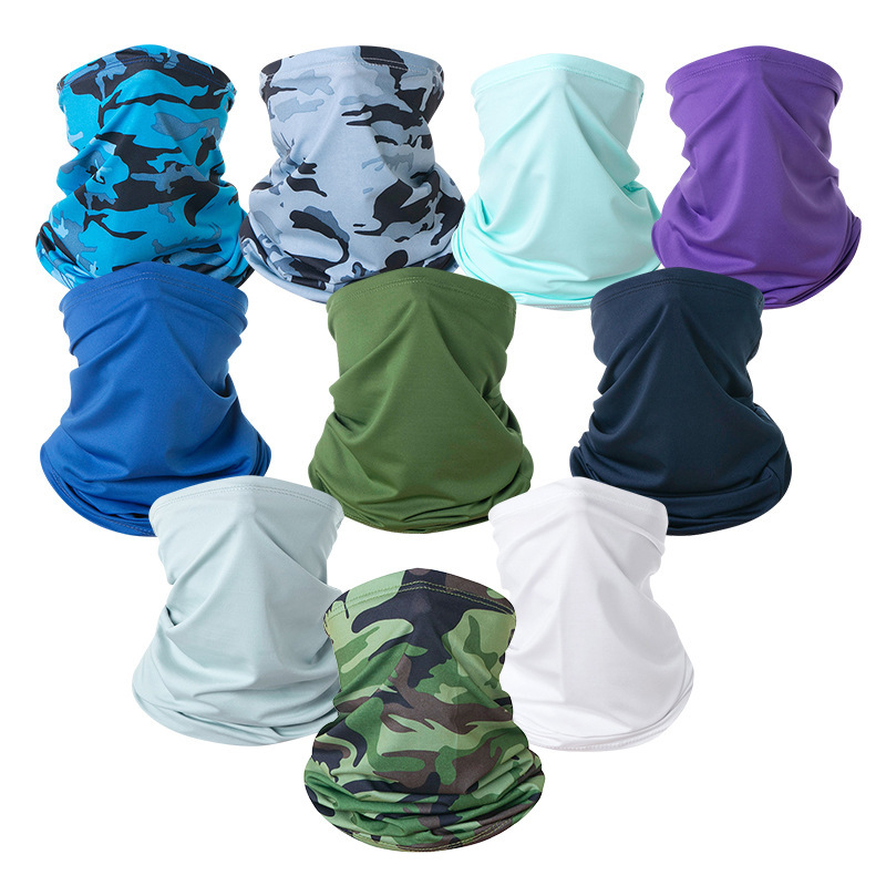Cross-border summer outdoor cycling mask, milk silk sun protection scarf, multi-functional magic headscarf, neck protection neck cover