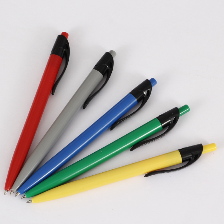 Factory direct supply ballpoint pens, enterprise advertising and promotional pens, press plastic oil pens, gift stationery, 573 Specification image