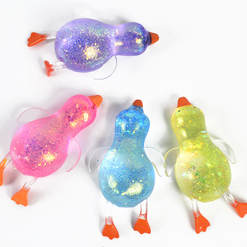 New Maltose Duck, Aurora Gold Powder Crystal Stress-relieving Ball, slow rebound, Pinching Fun Stress-relieving toy factory wholesale details Picture