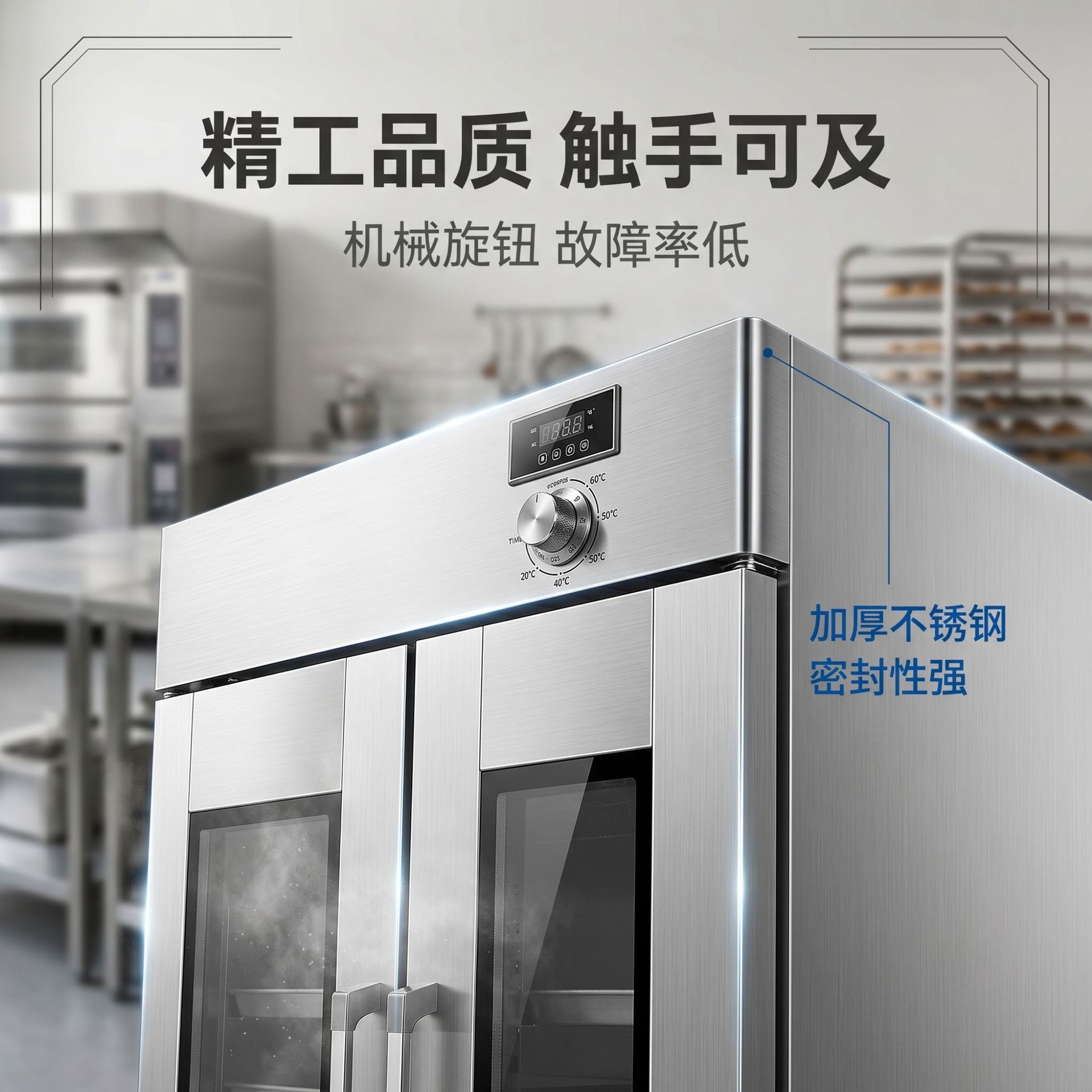 مخبز مخبز محمص ذكي من الصلب غير القابل للصدأ المغلف بخبز التخمير المحمص التجاري Specification image