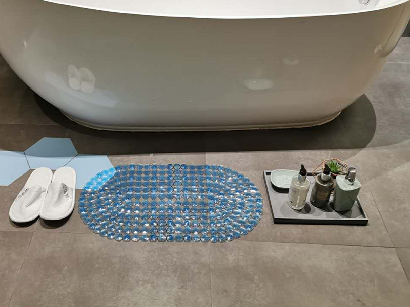 源头厂家定制供应椭圆钻石纹防滑浴垫室淋浴垫PVC浴缸垫地垫细节图