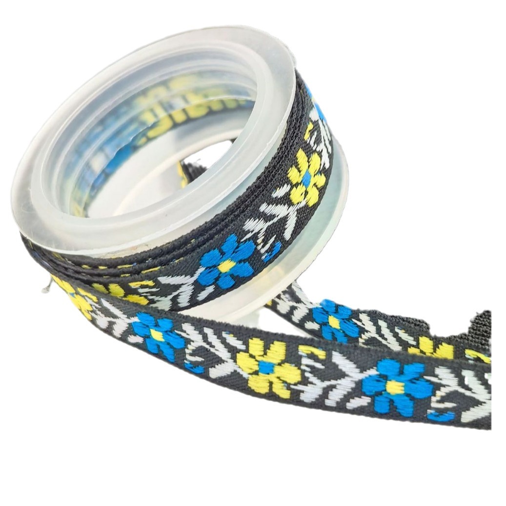 شريط طريز يدوي مزود بقماش قطني معدني يبلغ قطره 1 سنتيمتر Item Picture