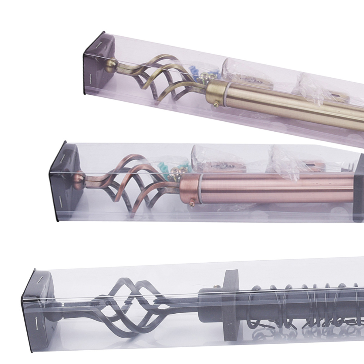 塑料窗帘支架伸缩罗马杆浴帘杆帘杆家用可调长度防锈耐用