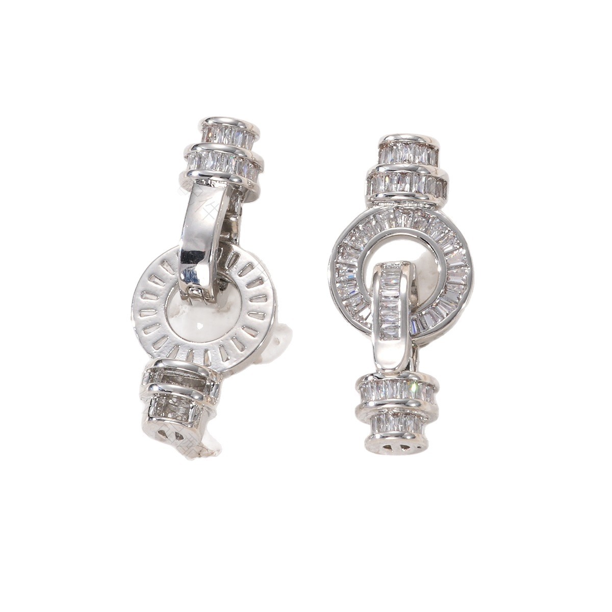 Pearl necklace clasp, copper-plated with real gold and studded with zirconium rings, 8-shaped clasp, universal clasp, high-end and color-preserving DIY accessory Item Picture