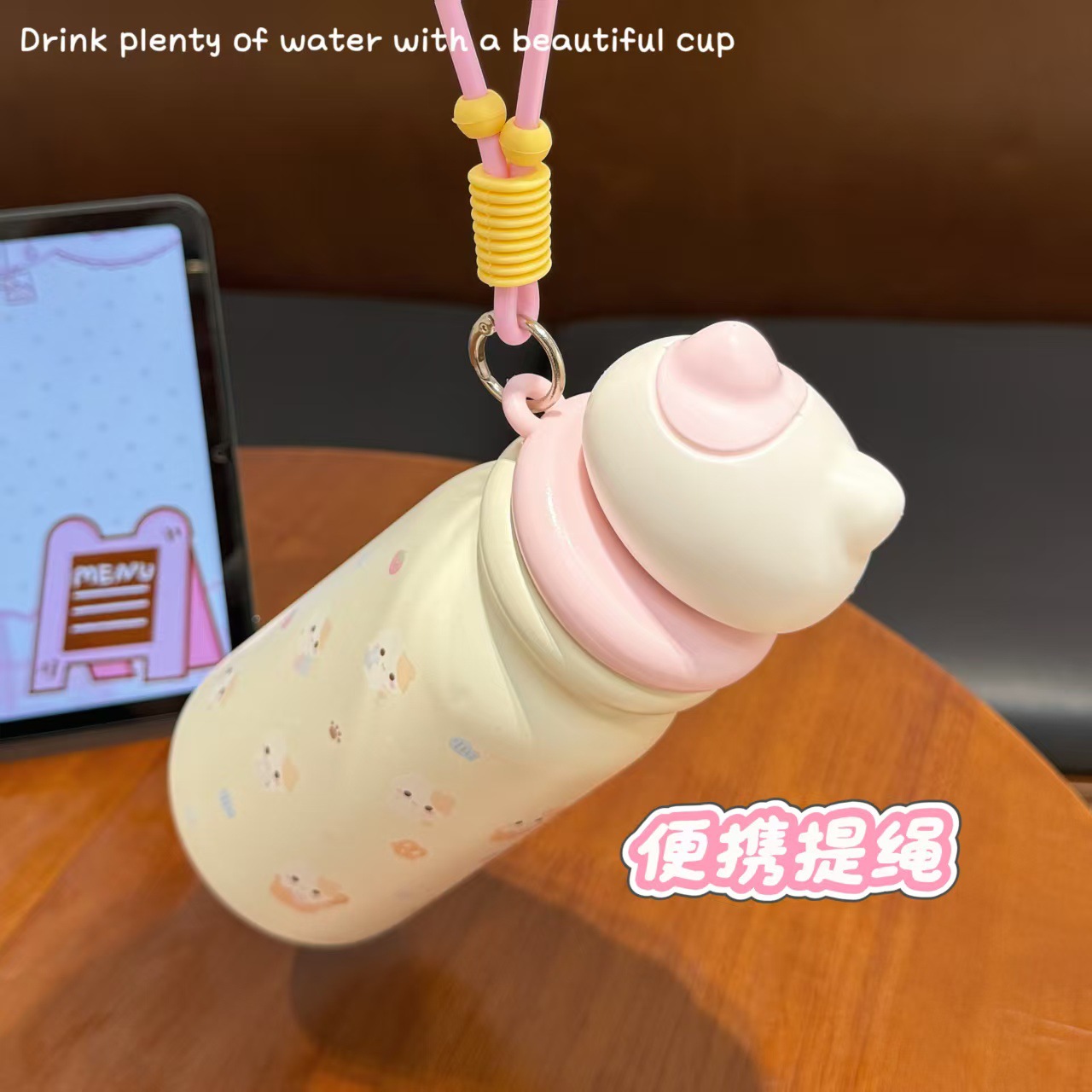 A simple, niche, and non-identical straws insulated cup for students. A portable large-capacity simple water cup with high appearance standards for girls on Instagram Item Picture