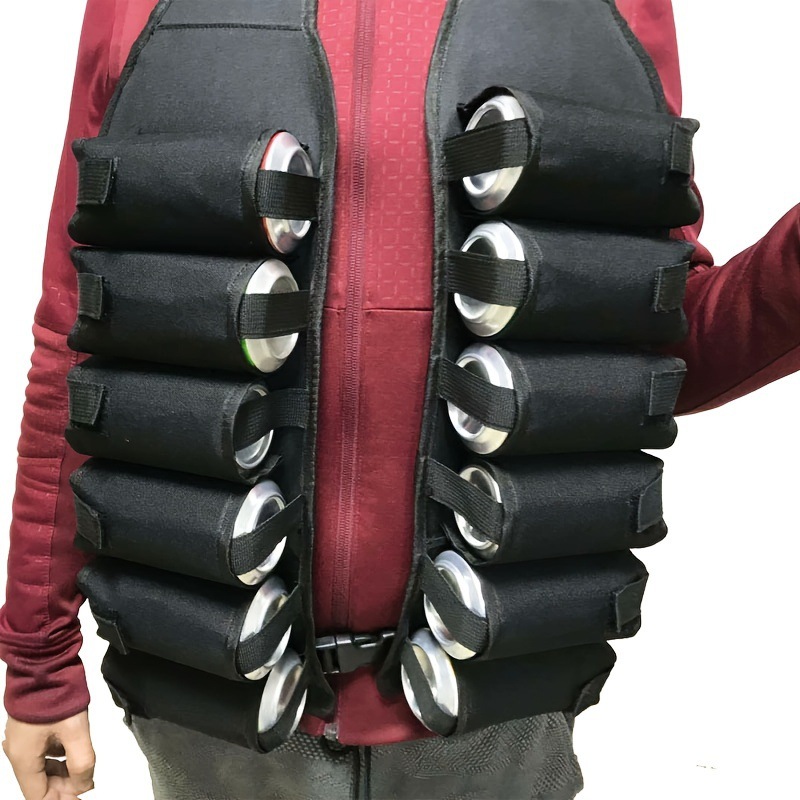 Cross-border bestseller 12-pack outdoor hiking beer chest bag backpack, portable beverage storage vest bag, Amazon details Picture