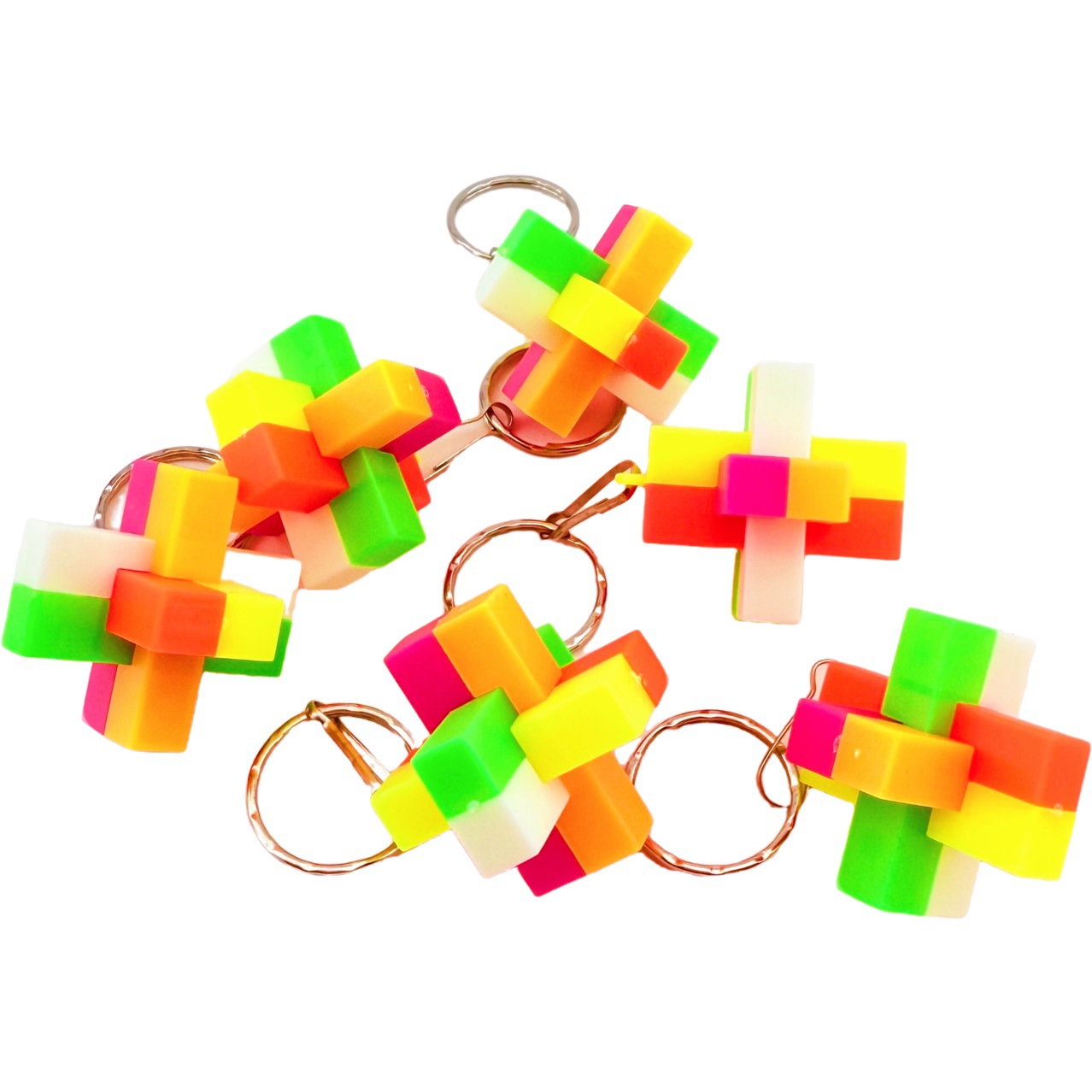 彩色拼图钥匙扣钥匙扣个性创意小挂件钥匙扣钥匙扣产品图
