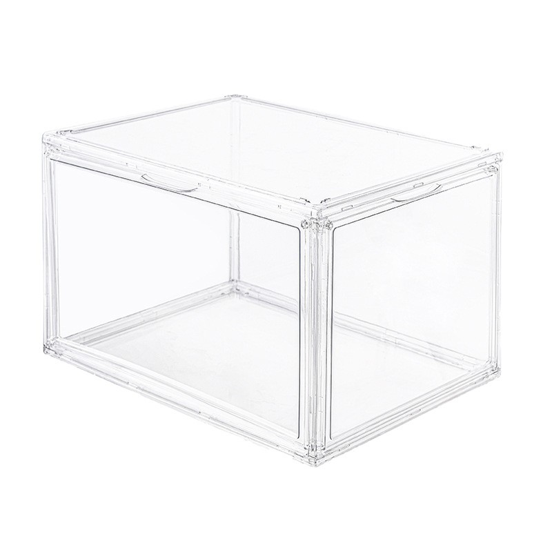 Shoe storage wonder: Transparent shoe box storage box, folding shoe box, high-transparency PET magnetic dust-proof, stackable shoe rack Item Picture