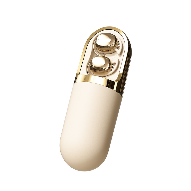 新款跨境私模S13蓝牙耳机入耳睡眠迷你美容按摩解压长续航降噪白底实物图