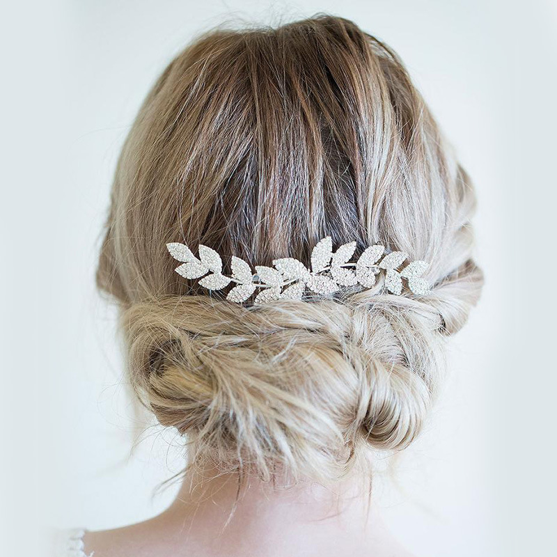 Cross-border best-selling European and American retro bridal hair combs, fashionable and simple rhinestone hair combs, bridal updo headwear and accessories