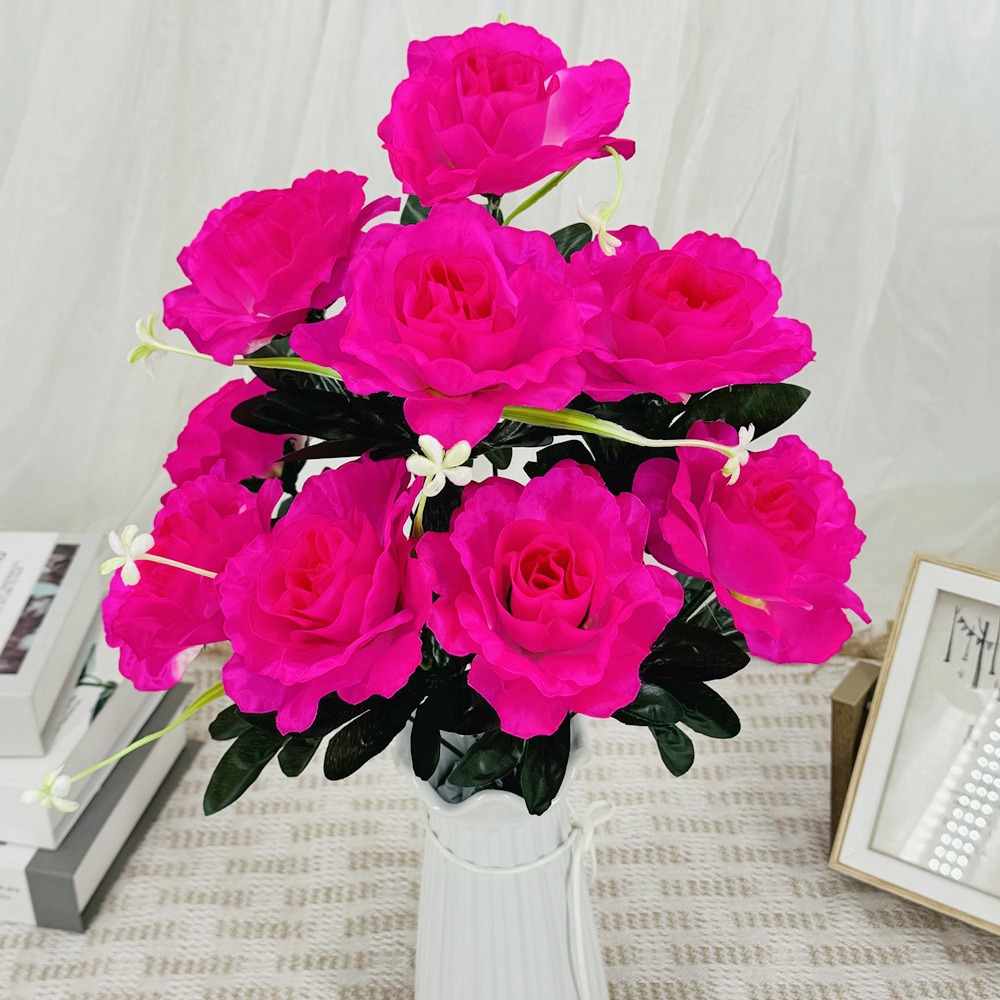 假花/仿真花DIY发饰配件/5朵塑膠花/仿真花/塑膠花产品图