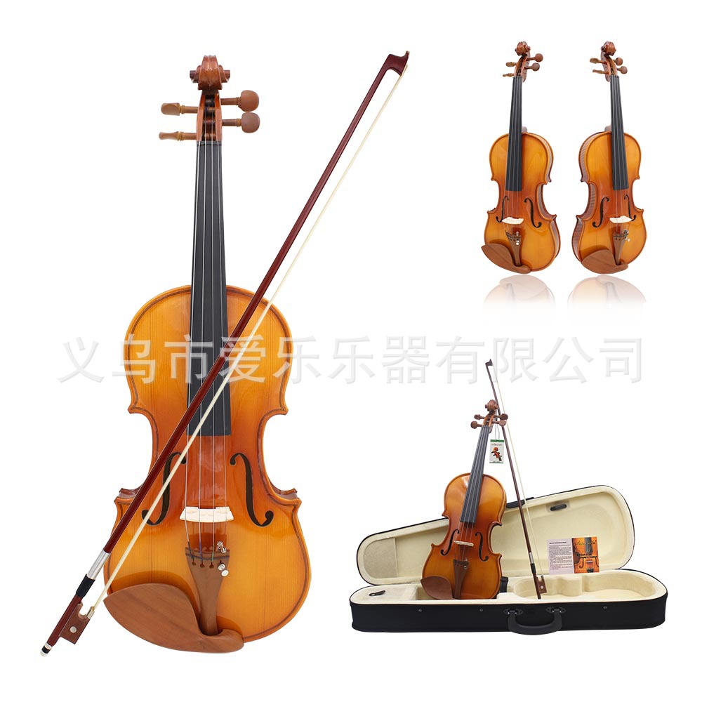 Cross border bright viola panel de abeto hecho a mano violín con patrón de tigre violín adulto niños estudiante práctica viola Item Picture