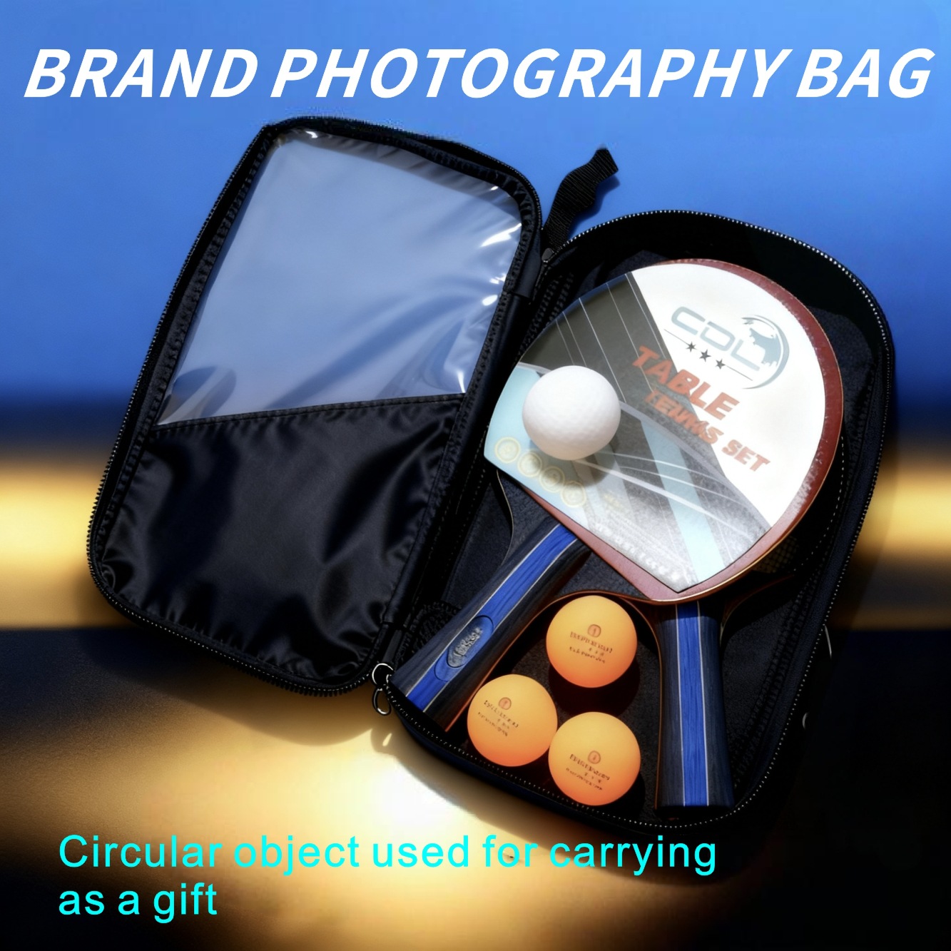 Table tennis racket set, double racket 3 balls 1 package, professional, factory, foreign trade, one-piece consignment, table tennis Specification image