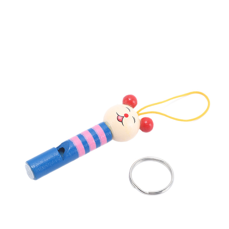 New wooden cartoon whistles, mini Musical Instruments, character shapes, children's wooden toys, wholesale from the manufacturer Item Picture