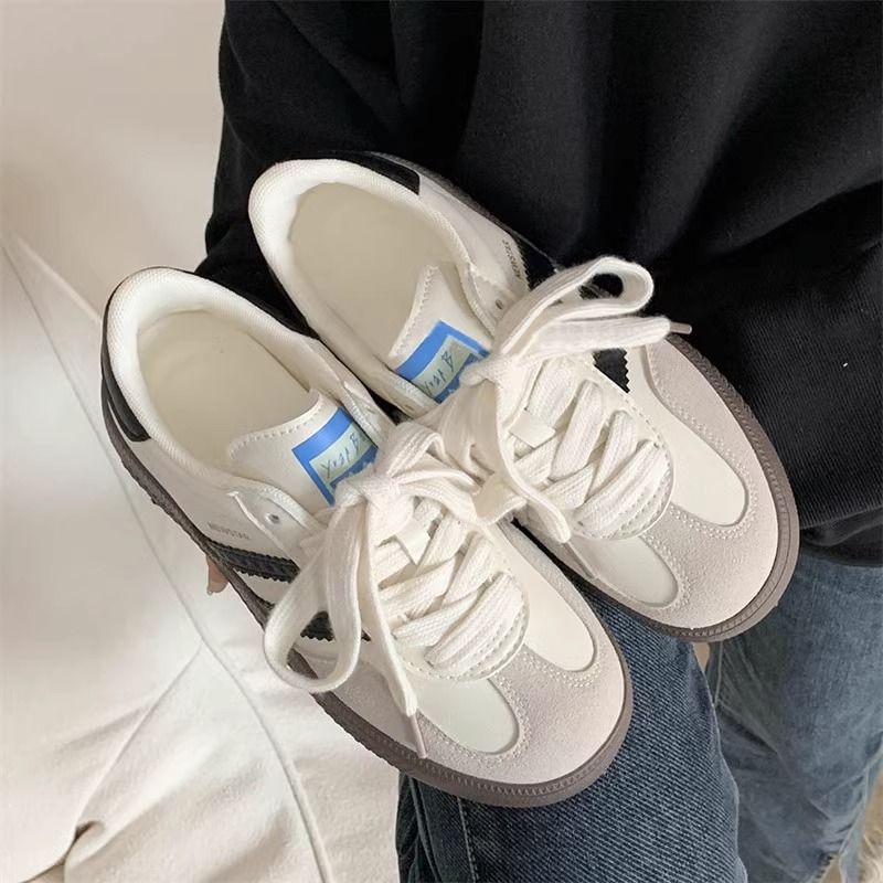 Retro German training shoes for women, Spring 2025 new white sneakers, ins, trendy and versatile, casual sports sneakers for students details Picture
