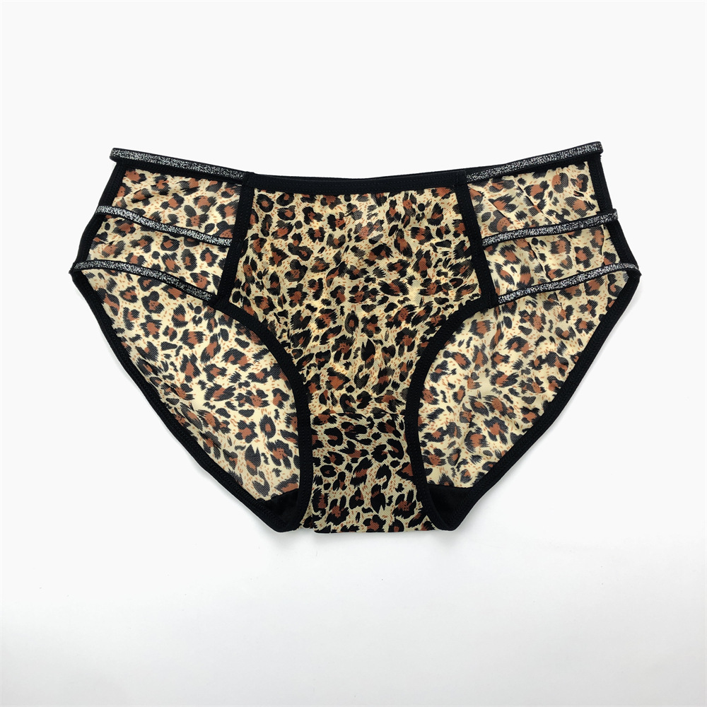 Best-selling women's net sand underwear: Sexy silver thin strap design, comfortable and breathable, high-elastic low-waisted underwear 7536 Item Picture