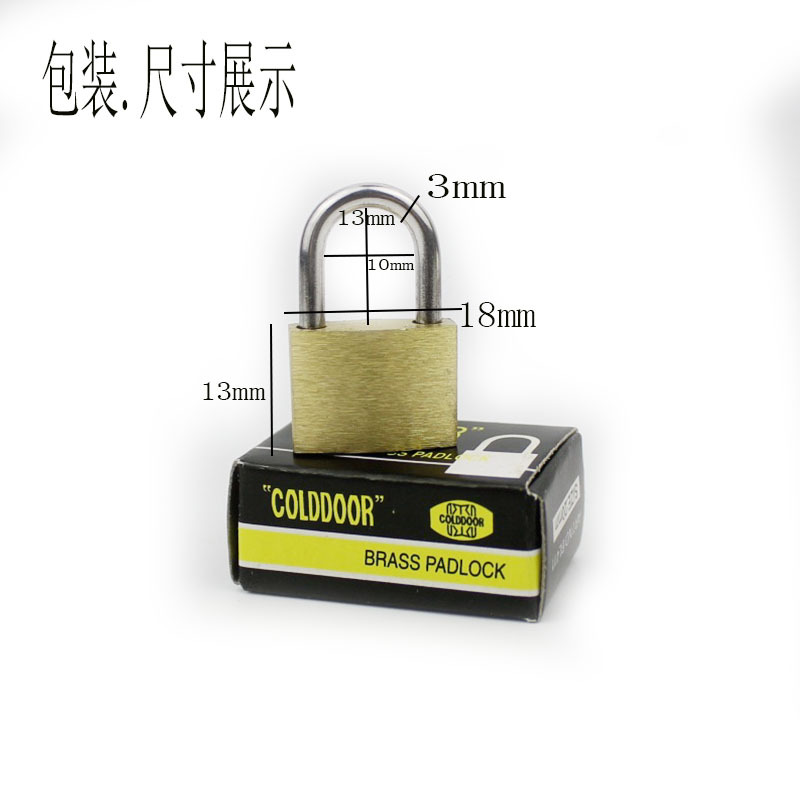 Cross-border export exclusive 20MM small copper lock for luggage and bags, mini lock head for the case, can be opened through Specification image