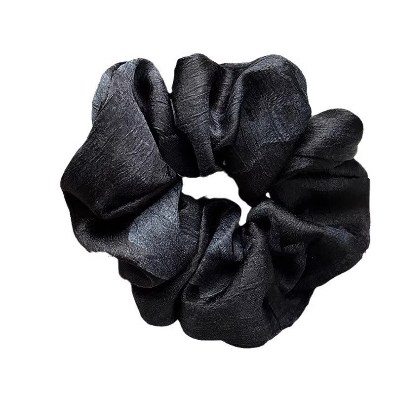 Korean-style high-end French retro large intestine hair band, bun hairstyle, ponytail hair tie, large hair band, French satin hair accessory Item Picture