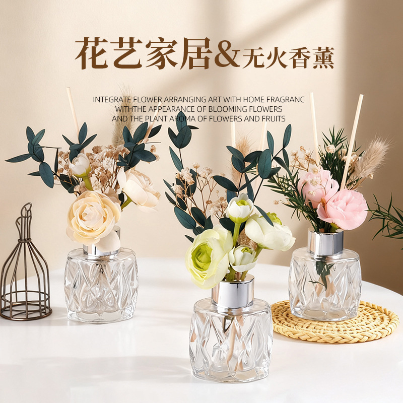 Nordic ins dried flower aromatherapy ornaments, flameless aromatherapy, home aromatherapy, indoor fragrance ornaments, essential oil rattan