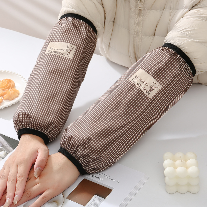 袖套女秋冬季套袖办公室工作护袖上班手袖羽绒服防水长款可爱袖头