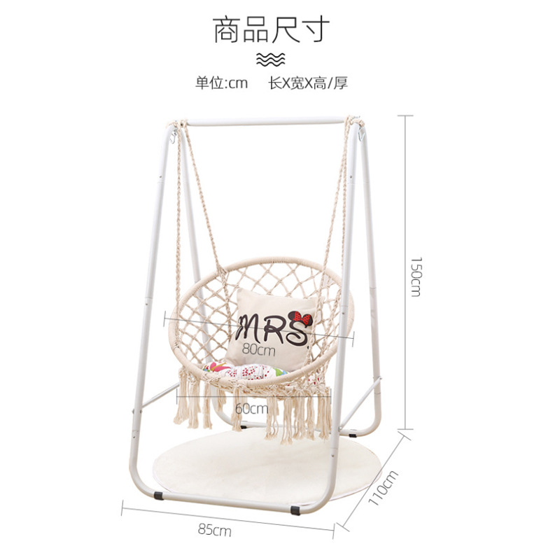 躺椅/吊椅/秋千单人休闲/户外折叠月亮椅/吊床白底实物图