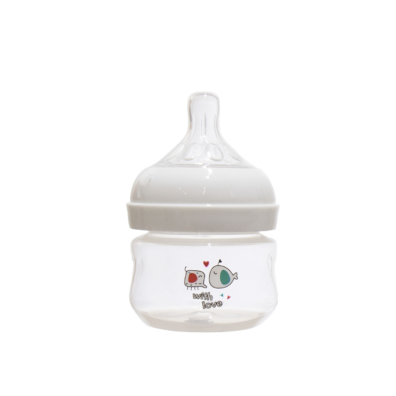 外贸90ml宽口径小奶瓶pp耐高温喂养果汁喝水防胀气奶瓶厂家批发产品图