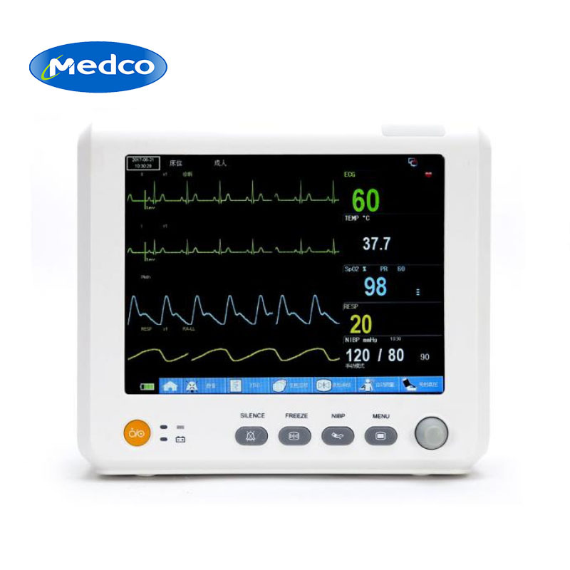 Cross-border exclusive M8 multi-parameter patient monitor, 8-inch high-precision heart rate, respiratory rate, blood oxygen and electrocardiogram monitoring