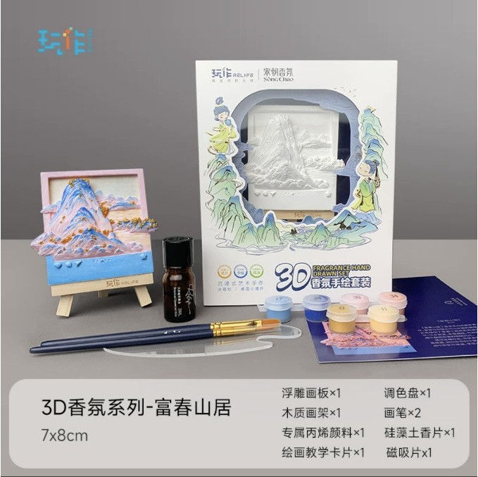 diy three-dimensional relief digital oil paintings, hand-painted acrylic paintings, decorative paintings, three-dimensional relief painting sets, wholesale ornaments, paintings Specification image